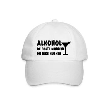 L'alcool, les meilleurs souvenirs dont on ne se souvient pas - Casquette classique - blanc/blanc - Devant