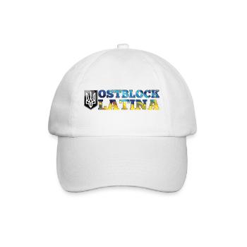 Ostblock Latina Ukrainerin Ukraine Geschenk - Baseballkappe - Weiß/Weiß - Vorne