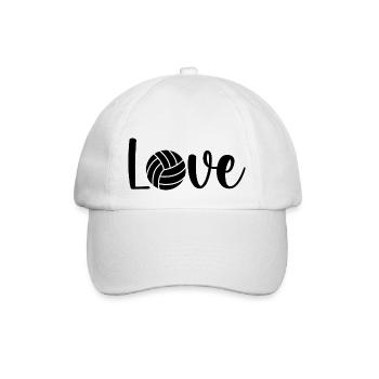 Volleyball Love design - Baseball Cap - white/white - Front