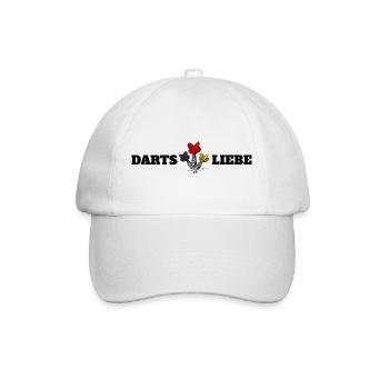 Darts ist Liebe - Baseballkappe - Weiß/Weiß - Vorne