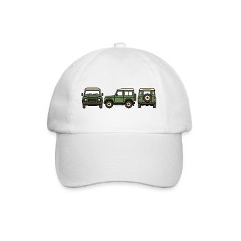 Voiture tout-terrain - Casquette classique - blanc/blanc - Devant