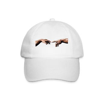 Verschlungene Hände mit künstlerischem Stil - Baseballkappe - Weiß/Weiß - Vorne