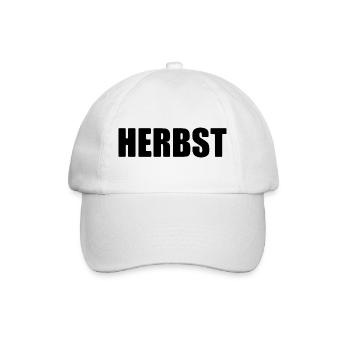 Herbst - minimalistisches Design - Baseballkappe - Weiß/Weiß - Vorne
