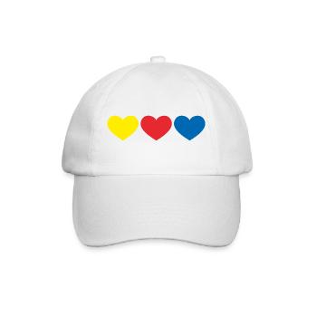 DIF_heart - Casquette classique - blanc/blanc - Devant
