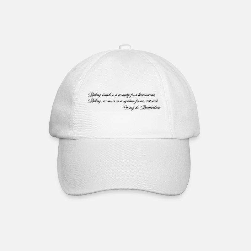 Making Enemies - Montherlant - Baseball Cap - white/white