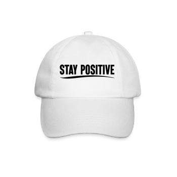 Stay positive - Baseballkappe - Weiß/Weiß - Vorne