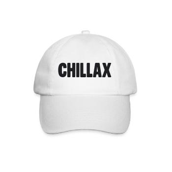 Chillax – Lockere flämische Stimmung - Baseballkappe - Weiß/Weiß - Vorne