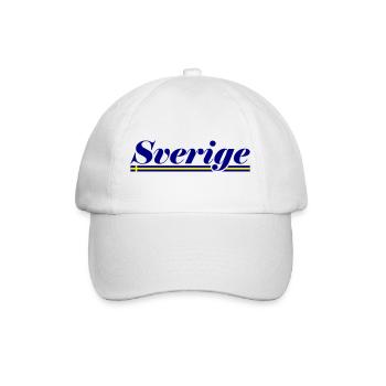 Schweden Fahne Sverige - Baseballkappe - Weiß/Weiß - Vorne