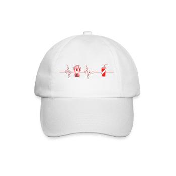 Battement de cœur popcorn - Casquette classique - blanc/blanc - Devant
