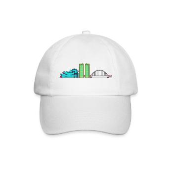 Silhouette urbaine de Bilbao Guggenheim Art moderne en ligne - Casquette classique - blanc/blanc - Devant
