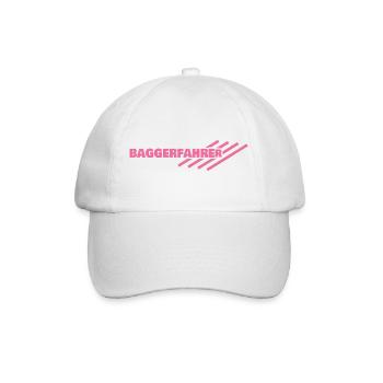 Beruf Baggerfahrer - Baseballkappe - Weiß/Weiß - Vorne
