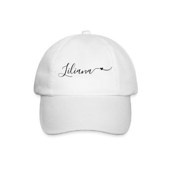 Liliana Name Vorname Dekorativ - Baseballkappe - Weiß/Weiß - Vorne