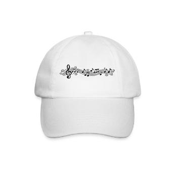 Notes musicales Clés de mélodie - Casquette classique - blanc/blanc - Devant