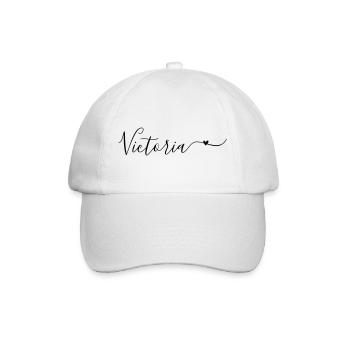 Prénom Victoria Prénom décoratif - Casquette classique - blanc/blanc - Devant