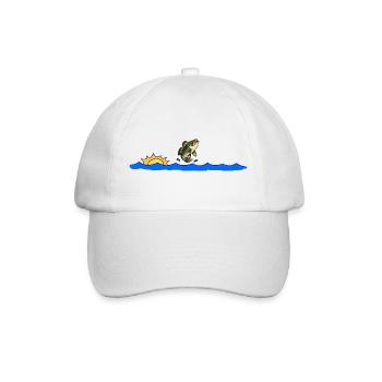 Perch Fishing Lake Nature Sun - Baseball Cap - white/white - Front