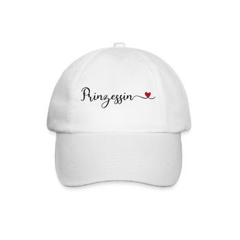 Prinzessin - Baseballkappe - Weiß/Weiß - Vorne