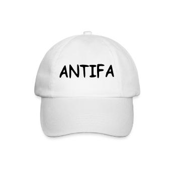 Antifa - black - Baseball Cap - white/white - Front