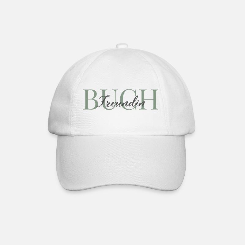 Book Friend Green-Grey - Baseball Cap - white/white
