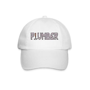 Plumber Dad - Baseball Cap - white/white - Front
