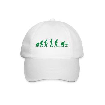 Programmer Evolution Computer Scientist Developer - Baseball Cap - white/white - Front