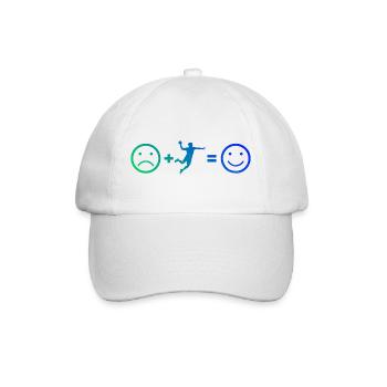 Handballspiel Geschenkidee für der Handballspieler - Baseballkappe - Weiß/Weiß - Vorne