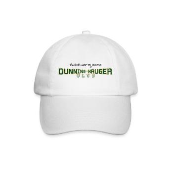Dunning-Kruger Club for light-coloured fabrics - Baseball Cap - white/white - Front