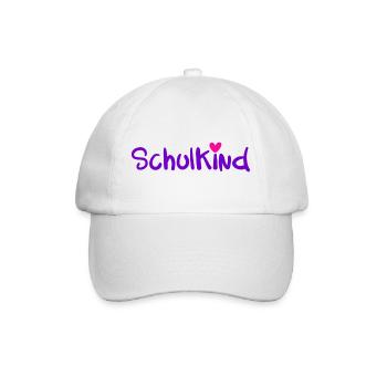 Schulkind Herz lila pink - Baseballkappe - Weiß/Weiß - Vorne