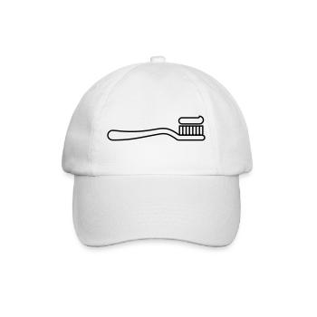 Toothbrush, Dentist, Brushing Teeth - Baseball Cap - white/white - Front