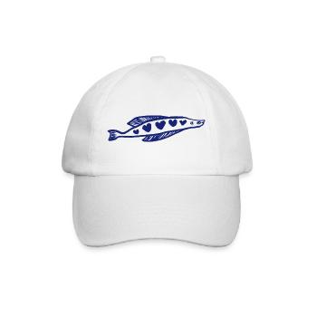 HEART FISH - Baseball Cap - white/white - Front