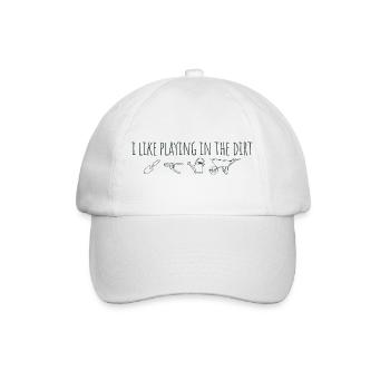 J’aime jouer dans la terre - jardinage - Casquette classique - blanc/blanc - Devant