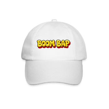 BOOM BAP - Oldschool Hip Hop Bubble Comic Style - Casquette classique - blanc/blanc - Devant