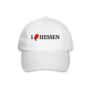I love Hessen Bundesland Deutschland - Baseballkappe - Weiß/Weiß - Vorne
