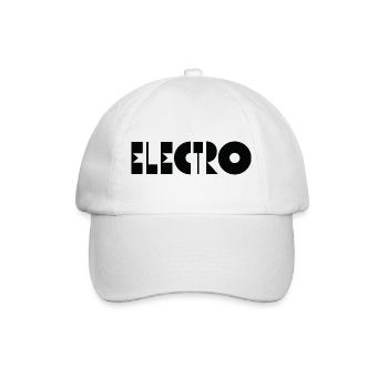 Electro music Logo - Baseball Cap - white/white - Front
