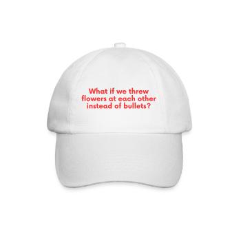 Et si nous lançaions des fleurs - Parole de paix - Casquette classique - blanc/blanc - Devant