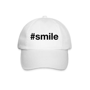 SMILE Hashtag Laughter Smile - Baseball Cap - white/white - Front