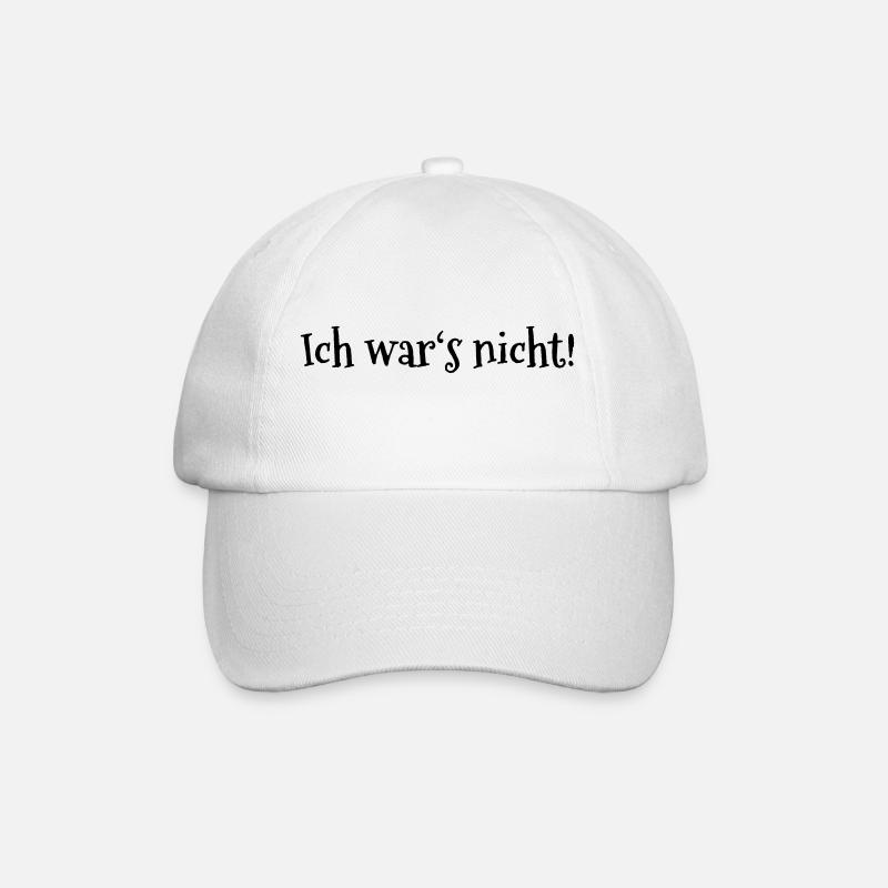 Ich war's nicht! - Baseballkappe - Weiß/Weiß