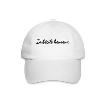 Imbécile heureux seul - Casquette classique - blanc/blanc - Devant