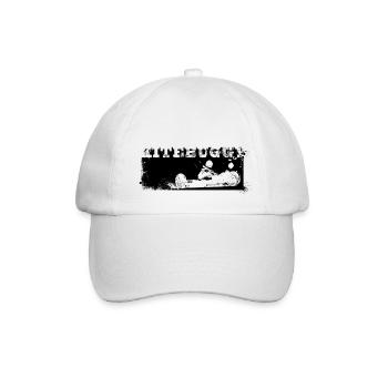 kite_vintage_black_bg - Baseballkappe - Weiß/Weiß - Vorne