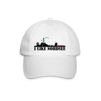 I like North Sea Silhouette - Baseball Cap - white/white - Front