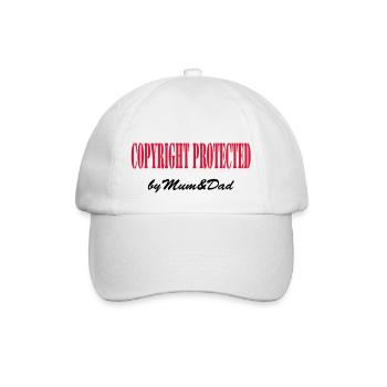 copyright protected by mum and dad - Casquette classique - blanc/blanc - Devant