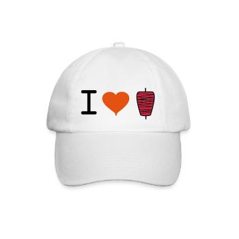 i_love_kebab - Baseball Cap - white/white - Front
