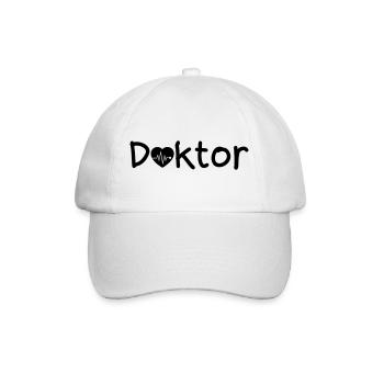 Doktor Arzt Liebe Medizin Spruch Geschenk - Baseballkappe - Weiß/Weiß - Vorne