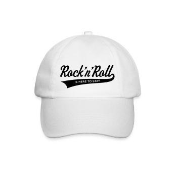 Rock 'n' Roll Is Here To Stay (Musik) - Baseballkappe - Weiß/Weiß - Vorne