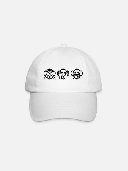 3 Wise singe - Casquette classique - blanc/blanc