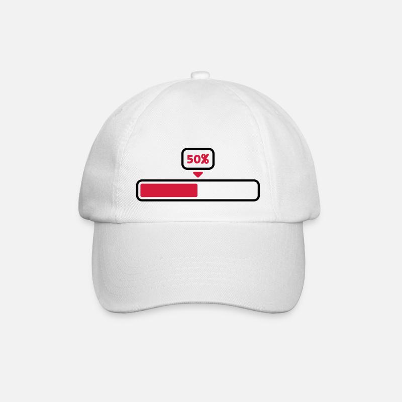 50 % - Baseballkappe - Weiß/Weiß