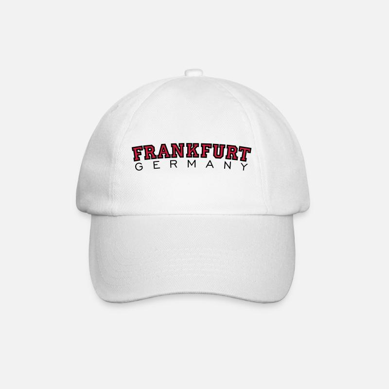 Frankfurt Germany (Rot) - Baseballkappe - Weiß/Weiß