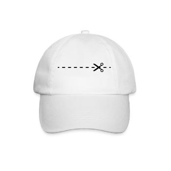 hier_aufschneiden - ciseaux - cisaillement - Casquette classique - blanc/blanc - Devant