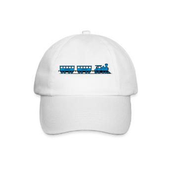 Train wagons locomotive de chemin de fer vapeur - Casquette classique - blanc/blanc - Devant
