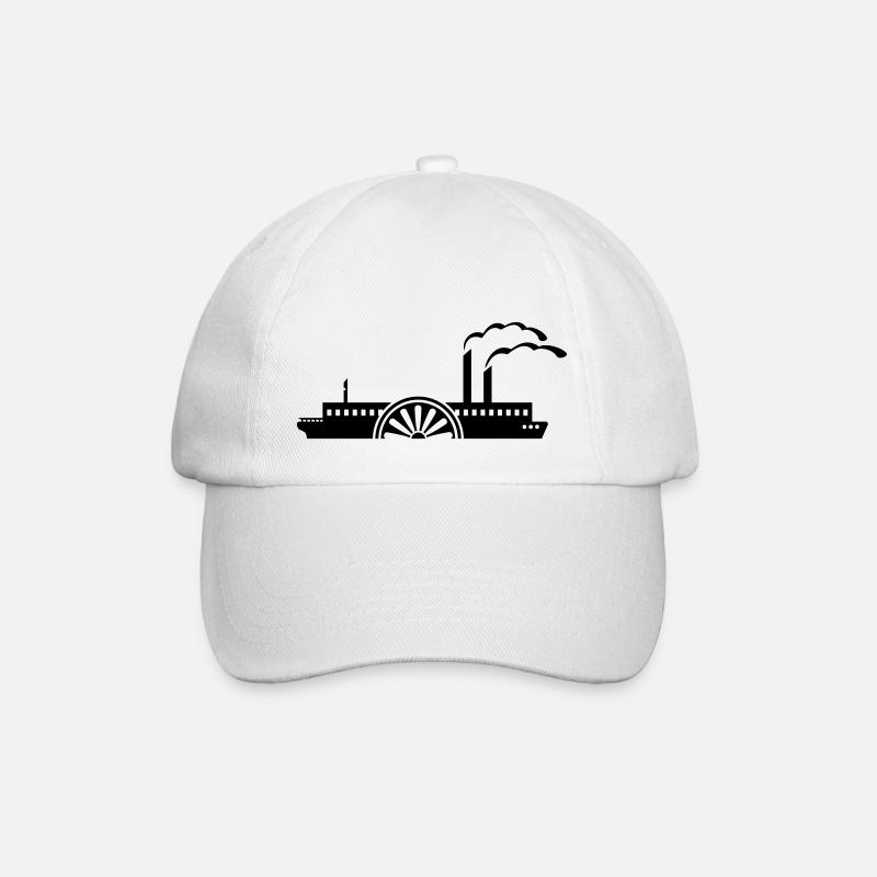 Riverboat - Mississippi steamer (1c) - Baseballkappe - Weiß/Weiß