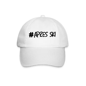 Ski, ski, skiing, après ski, freeski, winter - Baseball Cap - white/white - Front